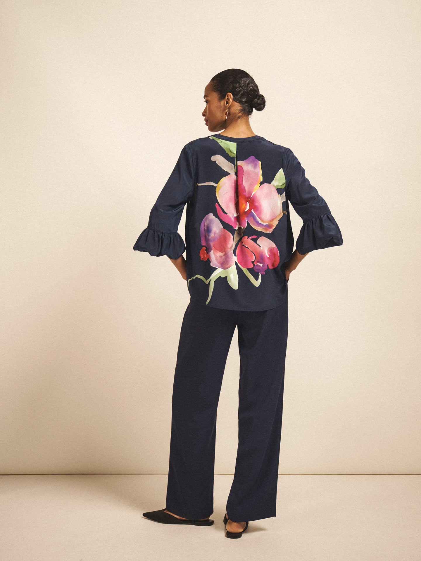 Thea stretch trouser - Navy