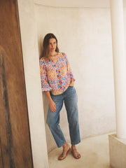 Amala ikat heart printed top | NRBY Clothing