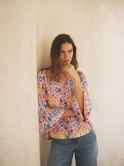 Amala ikat heart printed top | NRBY Clothing