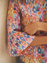 Amala ikat heart printed top | NRBY Clothing