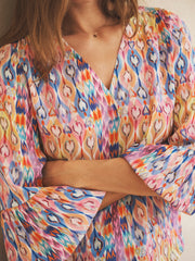 Amala ikat heart printed top | NRBY Clothing