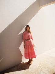 Annalee linen dress - Strawberry