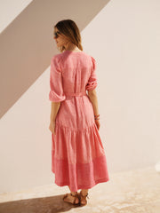 Annalee linen dress - Strawberry