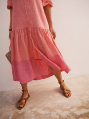 Annalee linen dress - Strawberry