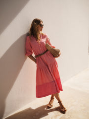 Annalee linen dress - Strawberry | NRBY Clothing