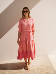Annalee linen dress - Strawberry | NRBY Clothing