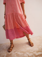 Annalee linen dress - Strawberry | NRBY Clothing