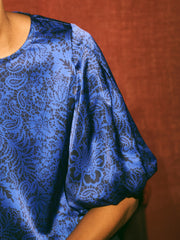 Anesha silk satin lace print top | NRBY Clothing