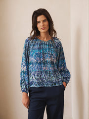 Angelica silk watercolour splash top