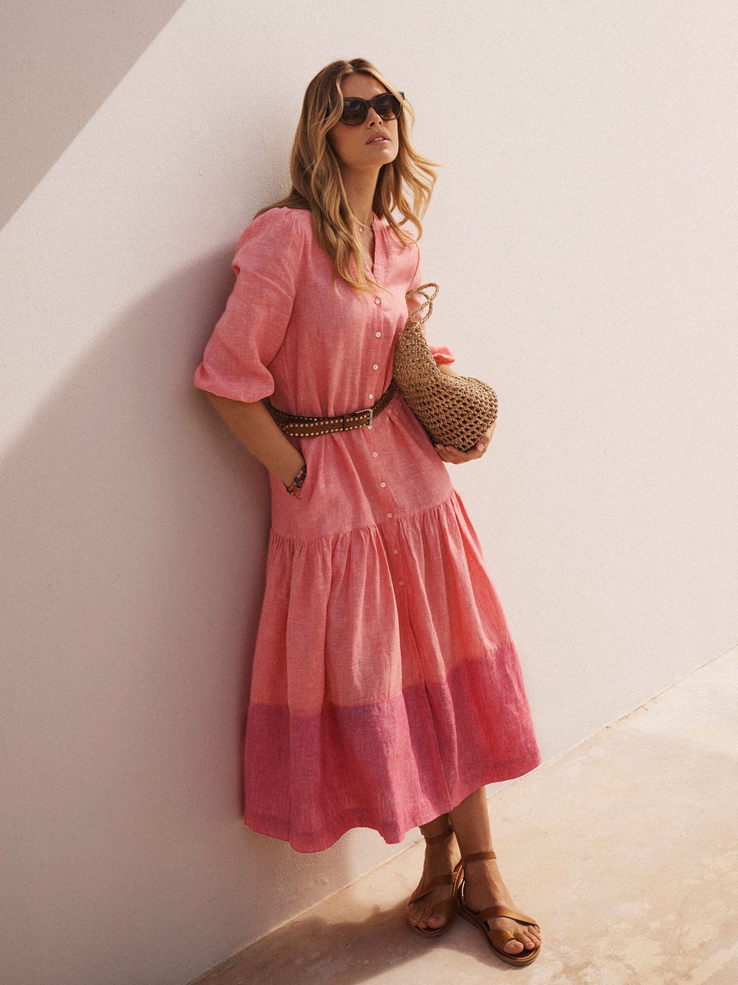 strawberry linen dress apuntob linen dress strawberry p1854/ts785