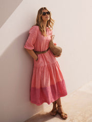 Annalee linen dress - Strawberry | NRBY Clothing