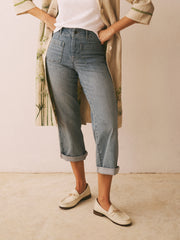 Casey denim crop jean - Light wash | NRBY Clothing