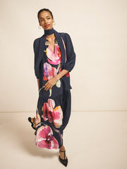 Ashlynn silk orchid print dress
