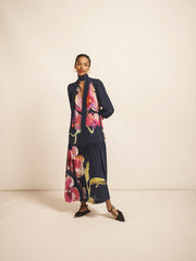 Ashlynn silk orchid print dress