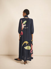 Ashlynn silk orchid print dress