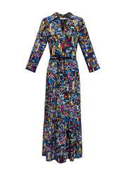 Astrid ribbon print maxi dress