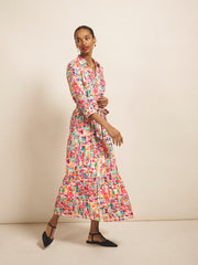 Astrid bright ribbon print dress | NRBY Clothing