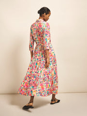 Astrid bright ribbon print dress | NRBY Clothing