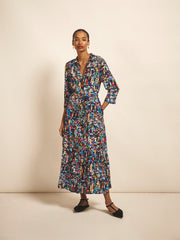 Astrid ribbon print maxi dress