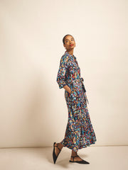 Astrid ribbon print maxi dress