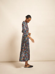 Astrid ribbon print maxi dress