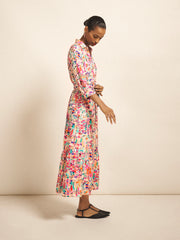 Astrid bright ribbon print maxi dress | NRBY Clothing