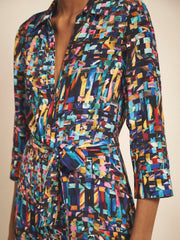 Astrid ribbon print maxi dress