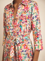 Astrid bright ribbon print maxi dress | NRBY Clothing