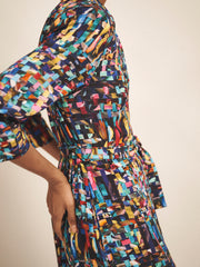 Astrid ribbon print maxi dress