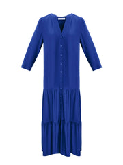 Avery silk maxi dress - Cobalt Blue