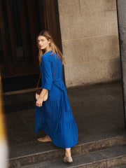 Avery silk maxi dress - Cobalt Blue