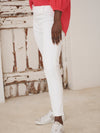 Colette cotton stretch trouser - White