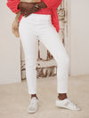Colette cotton stretch trouser - White