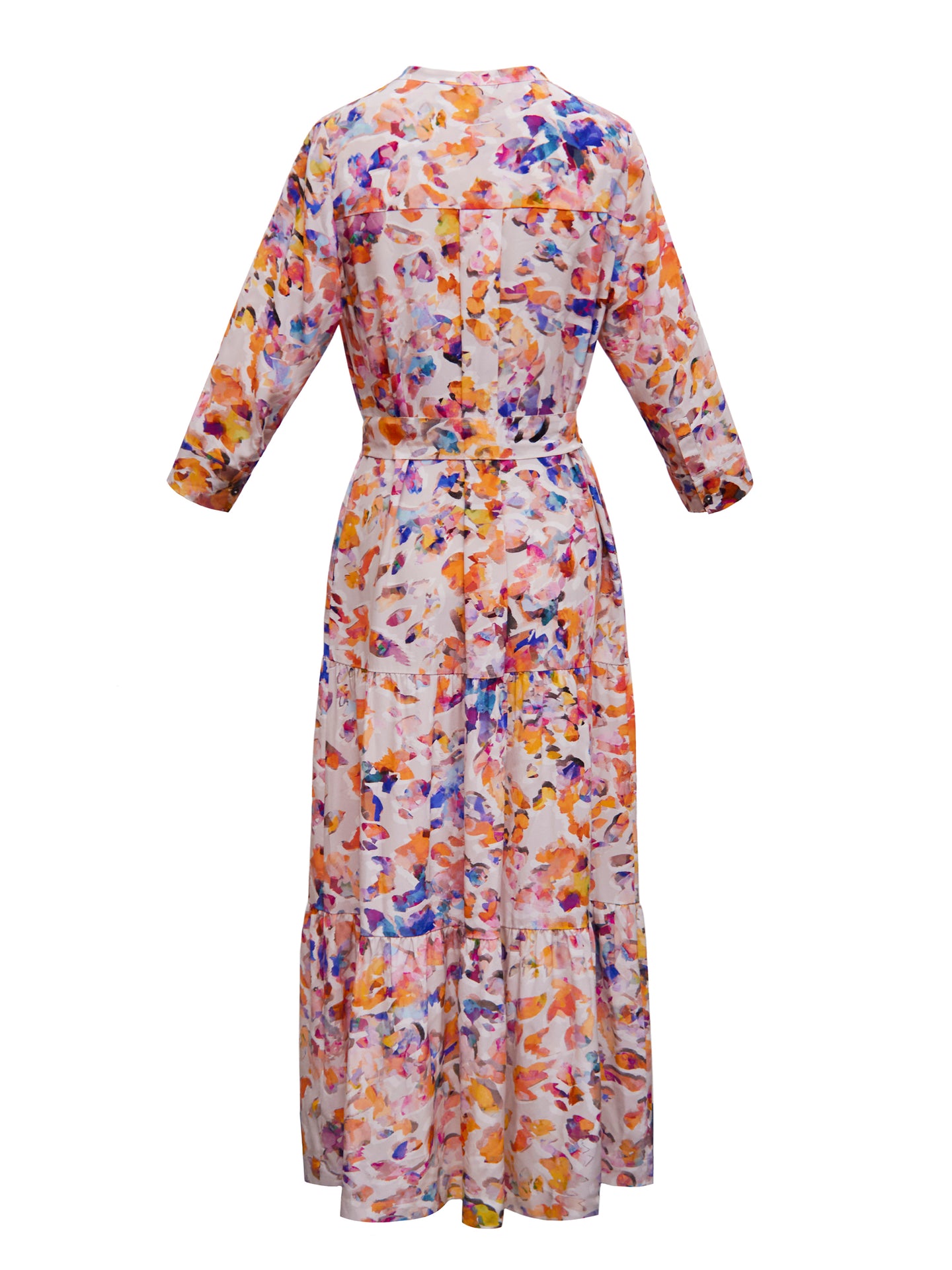 Avery silk sunset cloud maxi dress