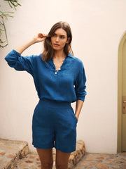 Tia linen short - Indigo | NRBY Clothing