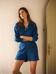 Barbara gauze linen shirt - Indigo | NRBY Clothing