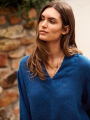 Barbara gauze linen shirt - Indigo | NRBY Clothing