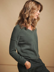Sydney cashmere v-neck sweater - Khaki