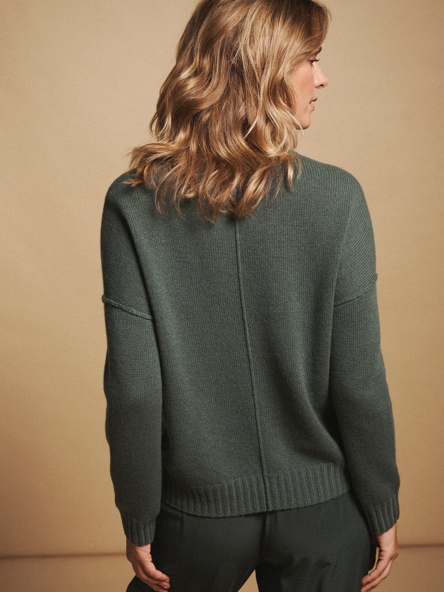 Sydney cashmere v-neck sweater - Khaki