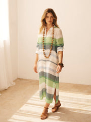 Bella gauze linen dress - Bold stripe | NRBY Clothing