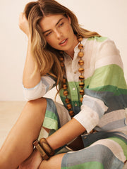 Bella gauze linen dress - Bold stripe | NRBY Clothing