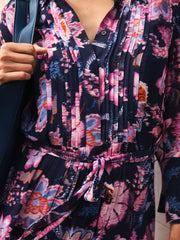 Beth blurred block print dress