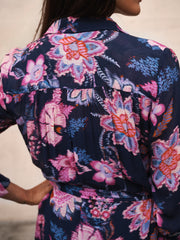 Beth blurred block print dress
