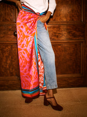 Silk satin scarf print pareo | NRBY Clothing