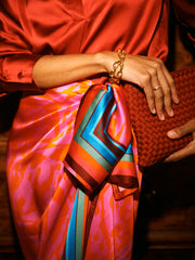 Silk satin scarf print pareo | NRBY Clothing