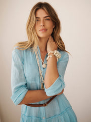 Braga gauze linen dress - Aquamarine | NRBY Clothing