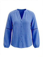 Brielle cotton double cloth shirt - Azure Blue | NRBY Clothing