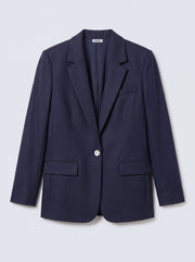 Bryony Wool Blend Jacket - Navy | NRBY Clothing