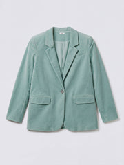Bryony cotton velvet jacket - Soft Sage | NRBY Clothing