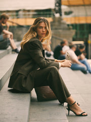 Bryony Wool Blend Jacket - Dark Khaki